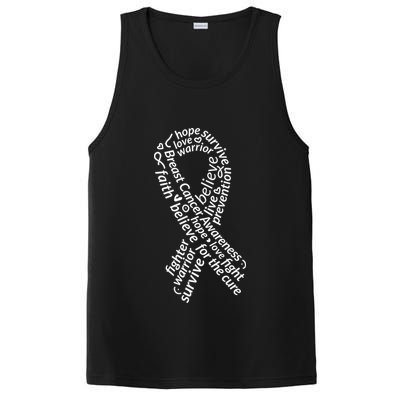 Breast Cancer Warrior Ribbon Awareness PosiCharge Competitor Tank