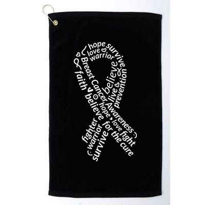 Breast Cancer Warrior Ribbon Awareness Golf Towel