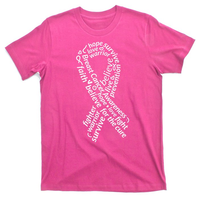 Breast Cancer Warrior Ribbon Awareness T-Shirt