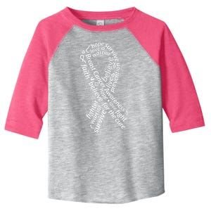 Breast Cancer Warrior Ribbon Awareness Toddler Fine Jersey T-Shirt