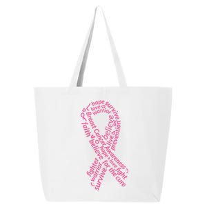 Breast Cancer Warrior Ribbon Awareness 25L Jumbo Tote