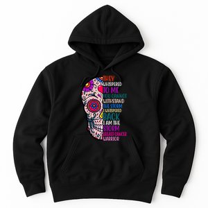 Breast Cancer Warrior I Am The Storm Quote Hoodie