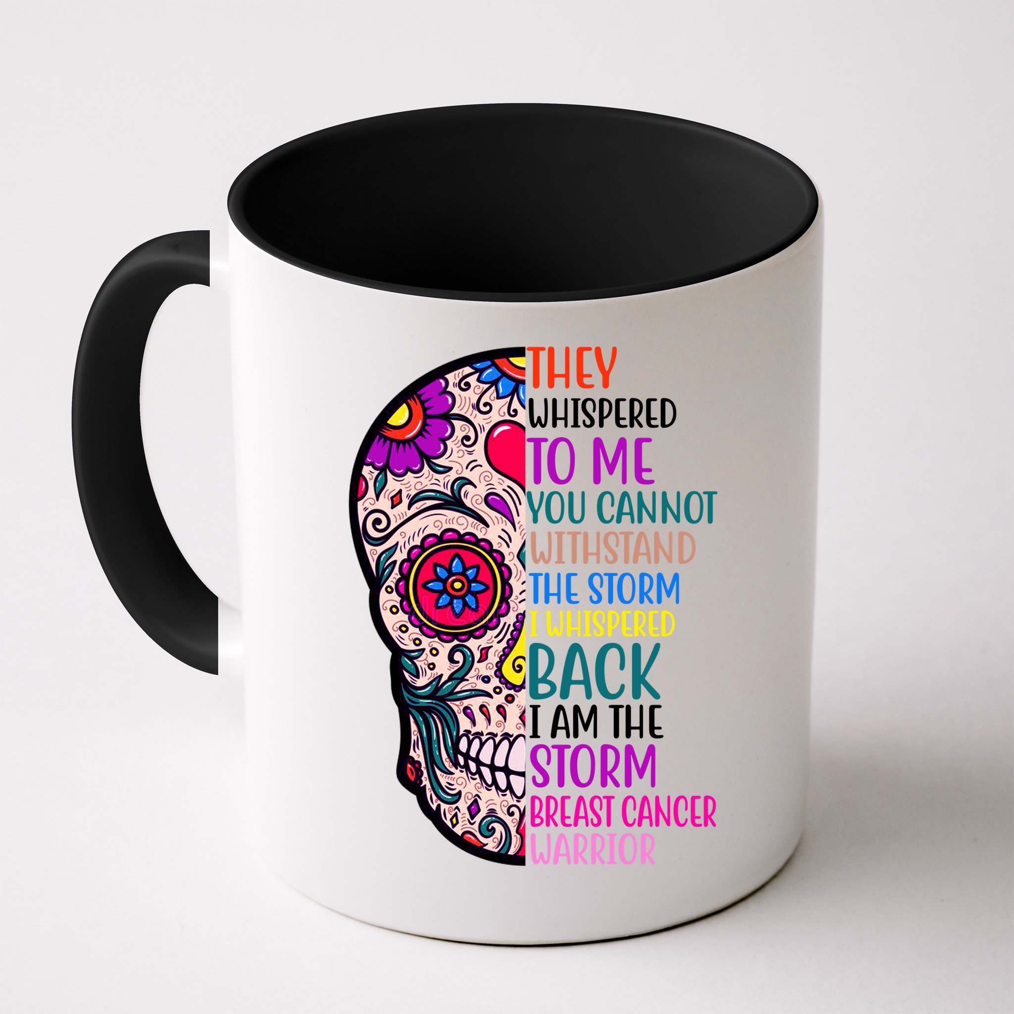 Breast Cancer Warrior I Am The Storm Quote Mug