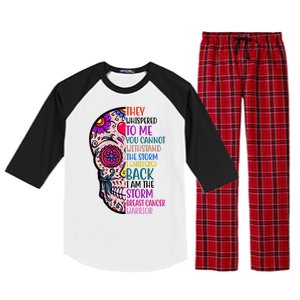 Breast Cancer Warrior I Am The Storm Quote Raglan Sleeve Pajama Set