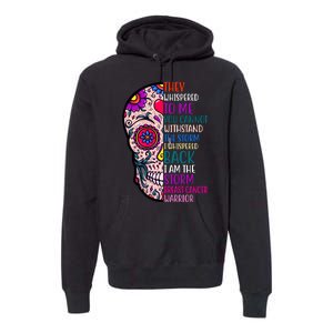 Breast Cancer Warrior I Am The Storm Quote Premium Hoodie