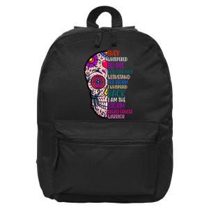 Breast Cancer Warrior I Am The Storm Quote 16 in Basic Backpack