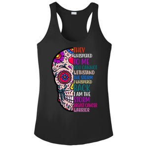 Breast Cancer Warrior I Am The Storm Quote Ladies PosiCharge Competitor Racerback Tank