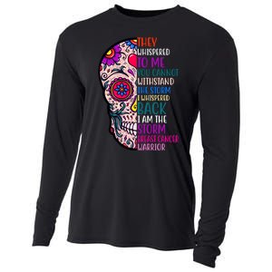 Breast Cancer Warrior I Am The Storm Quote Cooling Performance Long Sleeve Crew