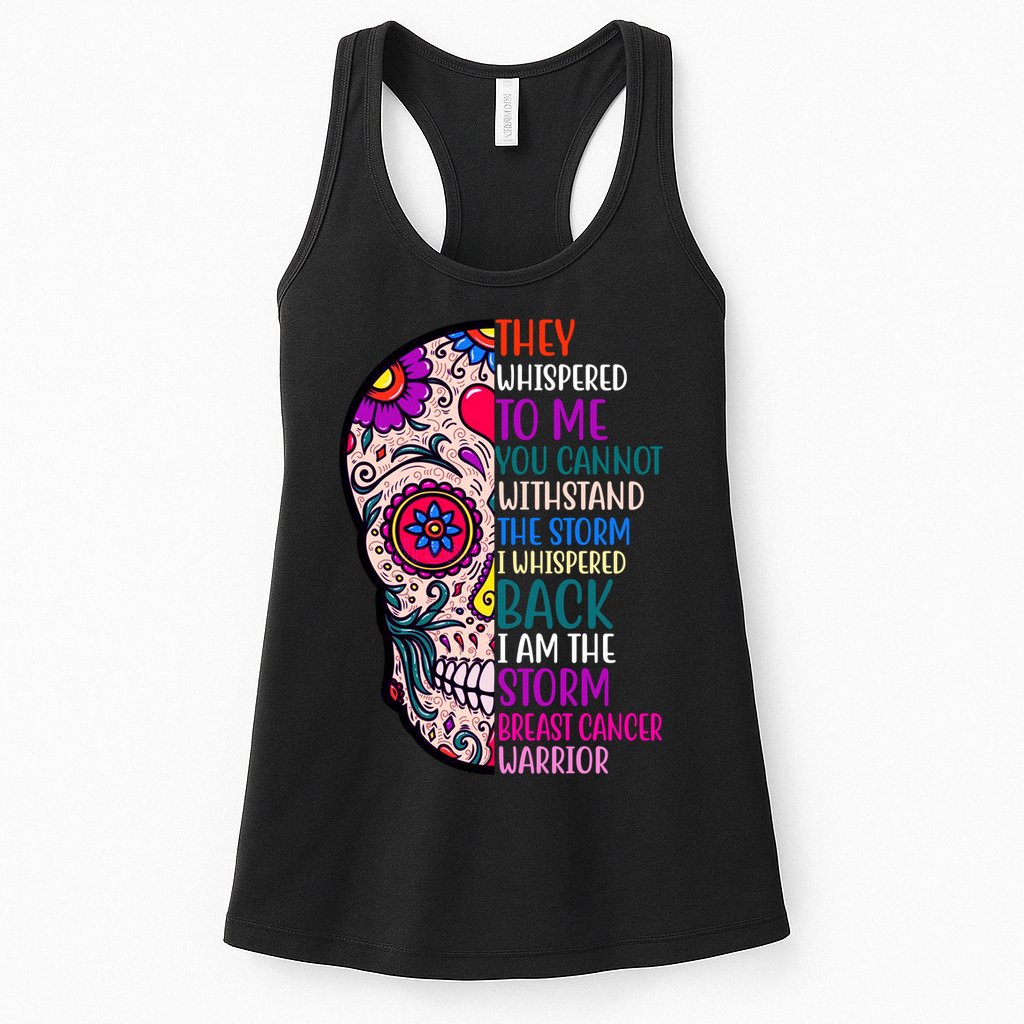 Breast Cancer Warrior I Am The Storm Quote Womens Tank Top