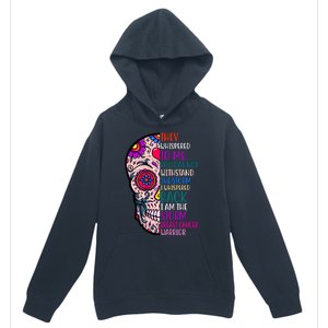 Breast Cancer Warrior I Am The Storm Quote Urban Pullover Hoodie