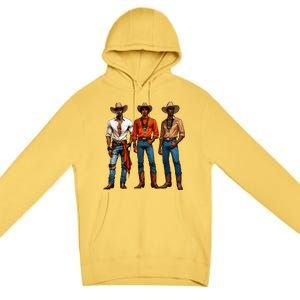 Black Cowboy Western Rodeo Melanin Black History Texas Premium Pullover Hoodie