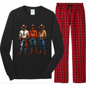 Black Cowboy Western Rodeo Melanin Black History Texas Long Sleeve Pajama Set