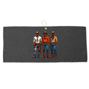 Black Cowboy Western Rodeo Melanin Black History Texas Large Microfiber Waffle Golf Towel