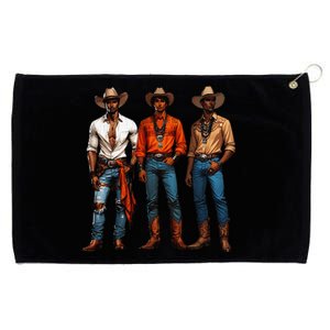 Black Cowboy Western Rodeo Melanin Black History Texas Grommeted Golf Towel