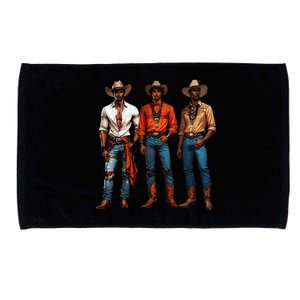 Black Cowboy Western Rodeo Melanin Black History Texas Microfiber Hand Towel