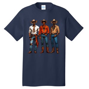 Black Cowboy Western Rodeo Melanin Black History Texas Tall T-Shirt