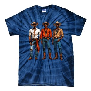 Black Cowboy Western Rodeo Melanin Black History Texas Tie-Dye T-Shirt