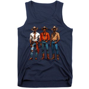 Black Cowboy Western Rodeo Melanin Black History Texas Tank Top