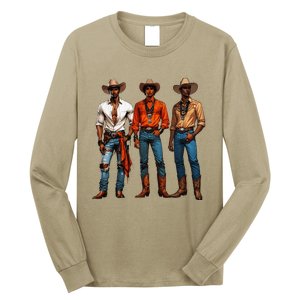 Black Cowboy Western Rodeo Melanin Black History Texas Long Sleeve Shirt