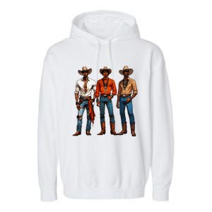 Black Cowboy Western Rodeo Melanin Black History Texas Garment-Dyed Fleece Hoodie