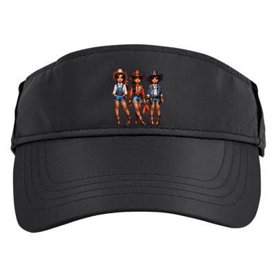 Black Cowgirl Western Rodeo Melanin Black History Texas Adult Drive Performance Visor