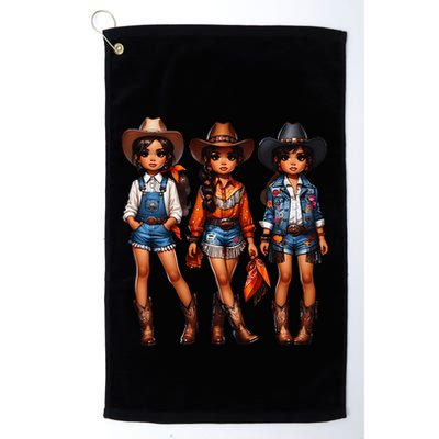 Black Cowgirl Western Rodeo Melanin Black History Texas Golf Towel