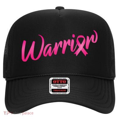 Breast Cancer Warrior High Crown Mesh Back Trucker Hat
