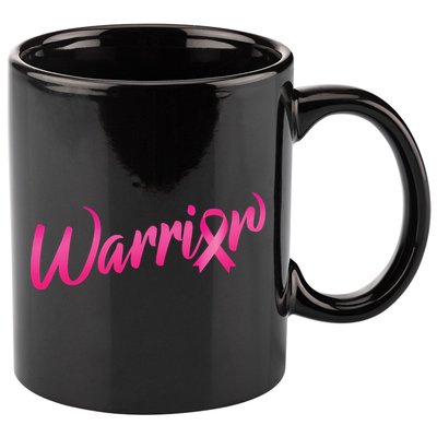 Breast Cancer Warrior 11oz C Handle Ceramic Mug