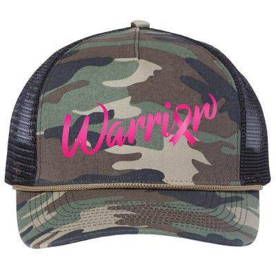 Breast Cancer Warrior Retro Rope Trucker Hat Cap