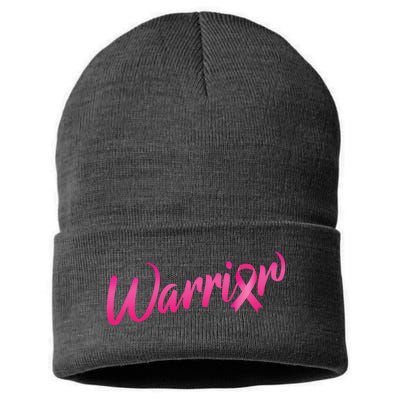 Breast Cancer Warrior Sustainable Knit Beanie