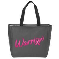 Breast Cancer Warrior Zip Tote Bag