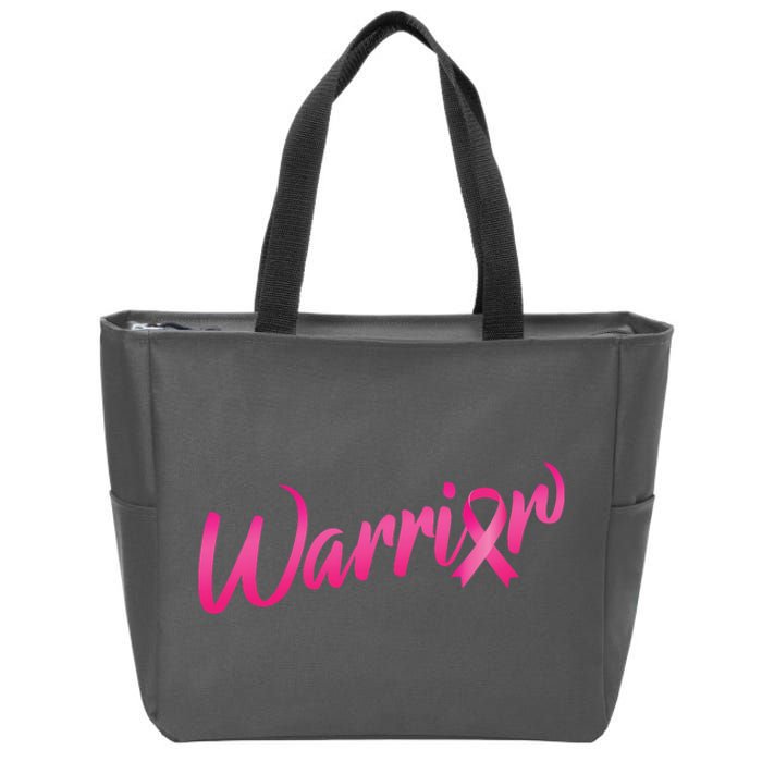 Breast Cancer Warrior Zip Tote Bag