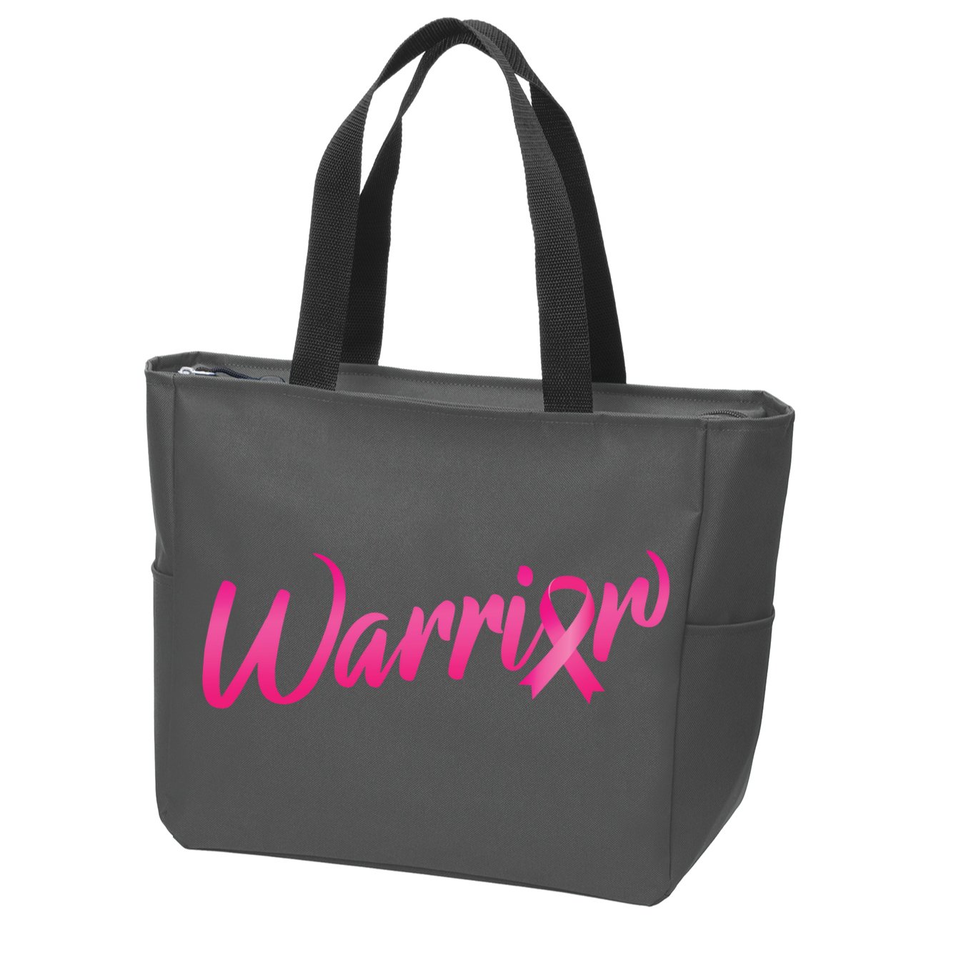 Breast Cancer Warrior Zip Tote Bag
