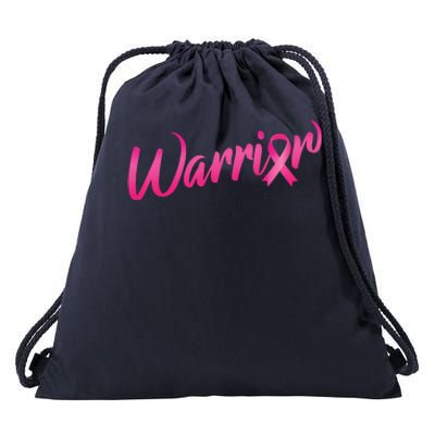 Breast Cancer Warrior Drawstring Bag