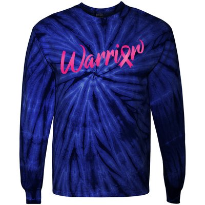 Breast Cancer Warrior Tie-Dye Long Sleeve Shirt