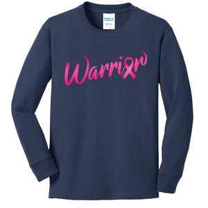 Breast Cancer Warrior Kids Long Sleeve Shirt