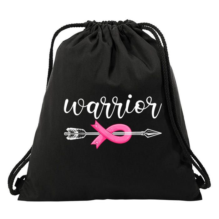 Breast Cancer Warrior Breast Cancer Awareness  Drawstring Bag