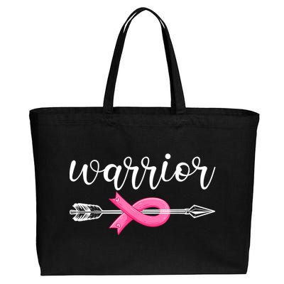 Breast Cancer Warrior Breast Cancer Awareness  Cotton Canvas Jumbo Tote