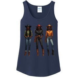 Black Cowgirl Western Rodeo Melanin Black History Texas Ladies Essential Tank