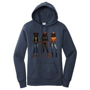 Black Cowgirl Western Rodeo Melanin Black History Texas Women's Pullover Hoodie