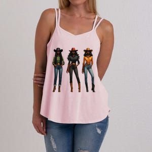 Black Cowgirl Western Rodeo Melanin Black History Texas Women's Strappy Tank