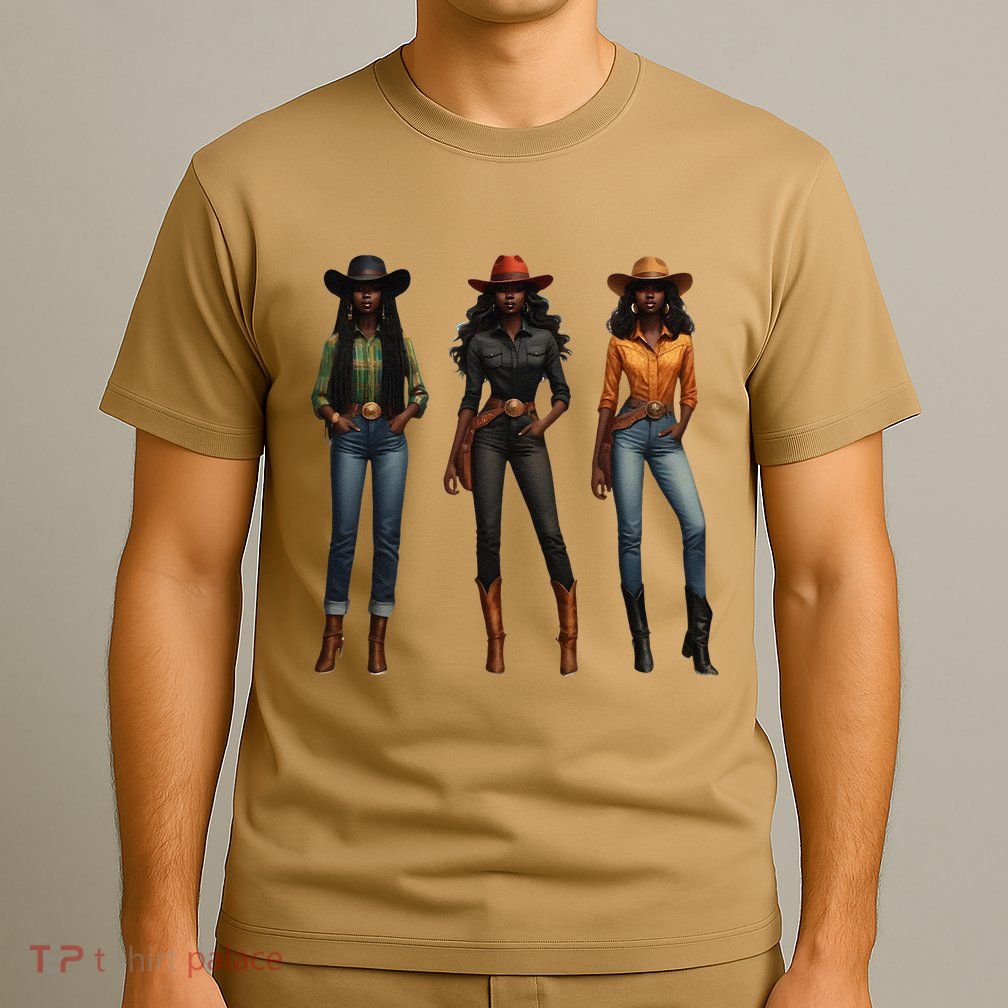 Black Cowgirl Western Rodeo Melanin Black History Texas T-Shirt