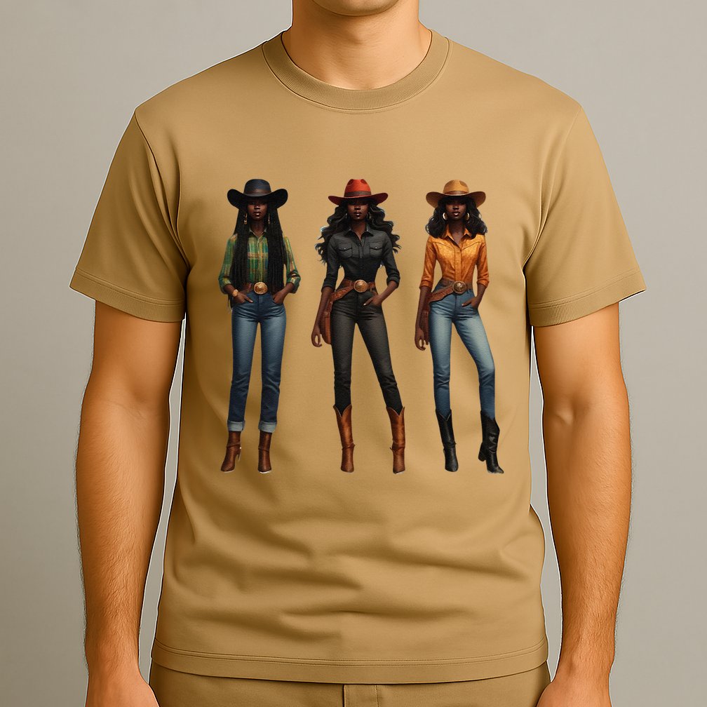 Black Cowgirl Western Rodeo Melanin Black History Texas T-Shirt