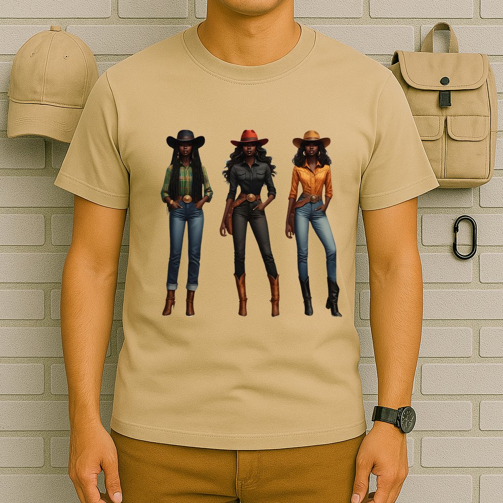 Black Cowgirl Western Rodeo Melanin Black History Texas T-Shirt