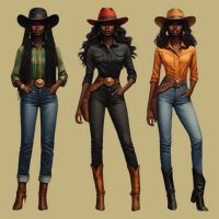 Black Cowgirl Western Rodeo Melanin Black History Texas T-Shirt