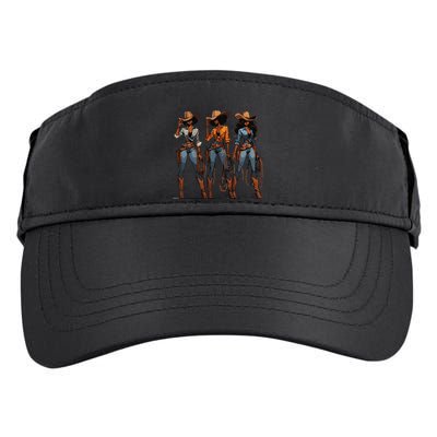 Black Cowgirl Western Rodeo Melanin Black History Texas Adult Drive Performance Visor