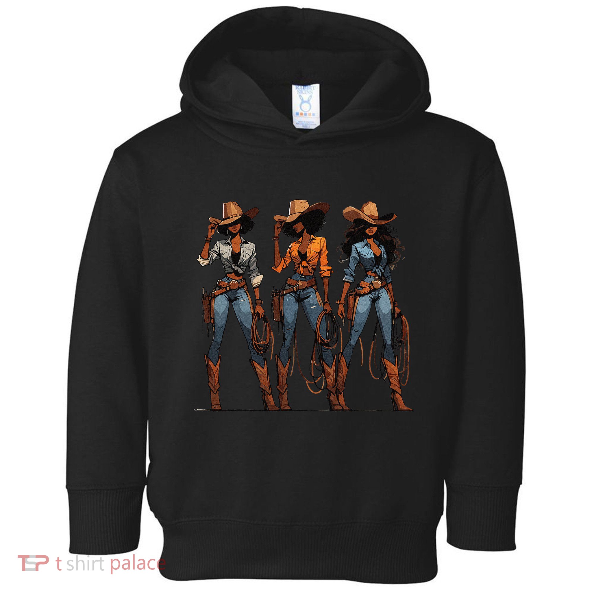 Black Cowgirl Western Rodeo Melanin Black History Texas Toddler Hoodie