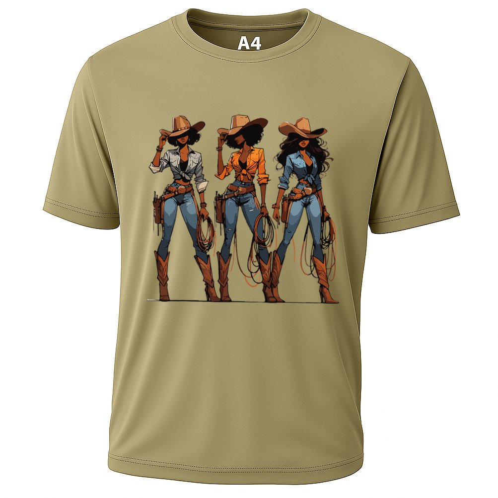 Black Cowgirl Western Rodeo Melanin Black History Texas Performance Shirt