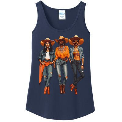 Black Cowgirl Western Rodeo Melanin Black History Texas Ladies Essential Tank