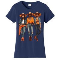 Black Cowgirl Western Rodeo Melanin Black History Texas Women's T-Shirt